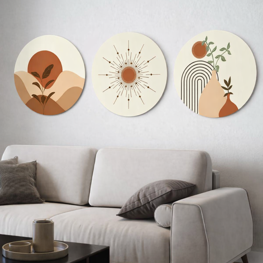 Set de 3 Tableaux Ronds