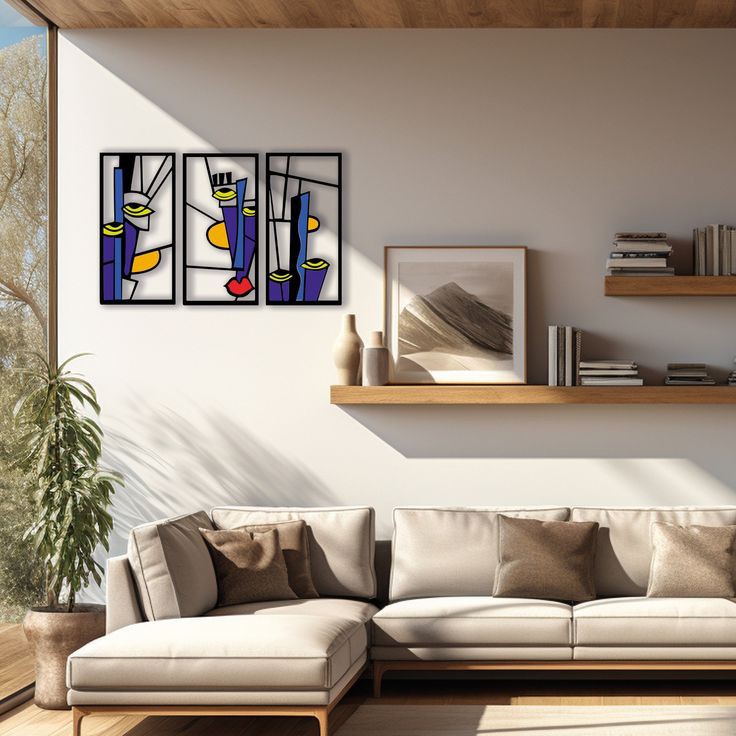 Ensemble de 3 Visages Picasso