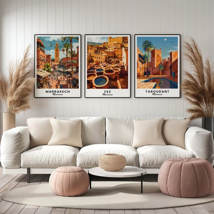 Ensemble de 3 Tableaux