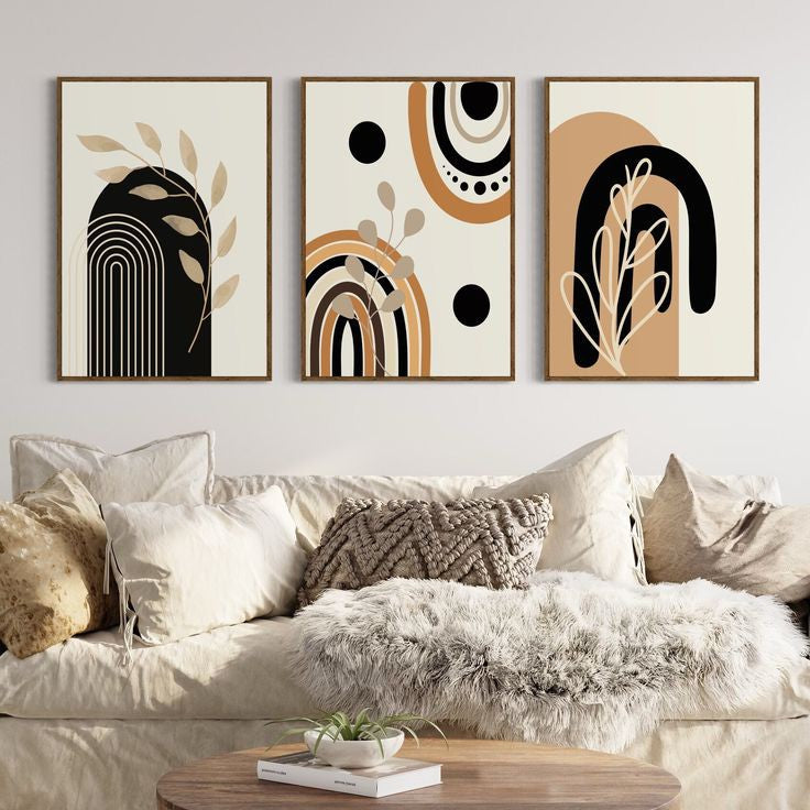Ensemble de 3 Tableaux Décoration Murale
