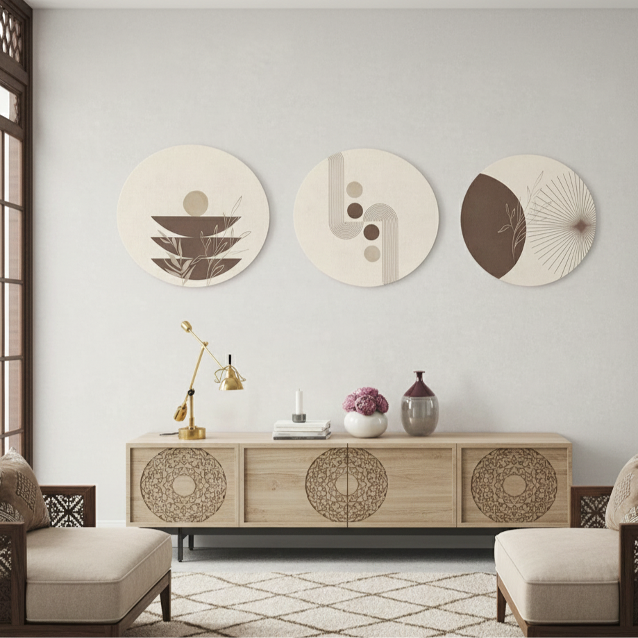 Set de 3 Tableaux Ronds