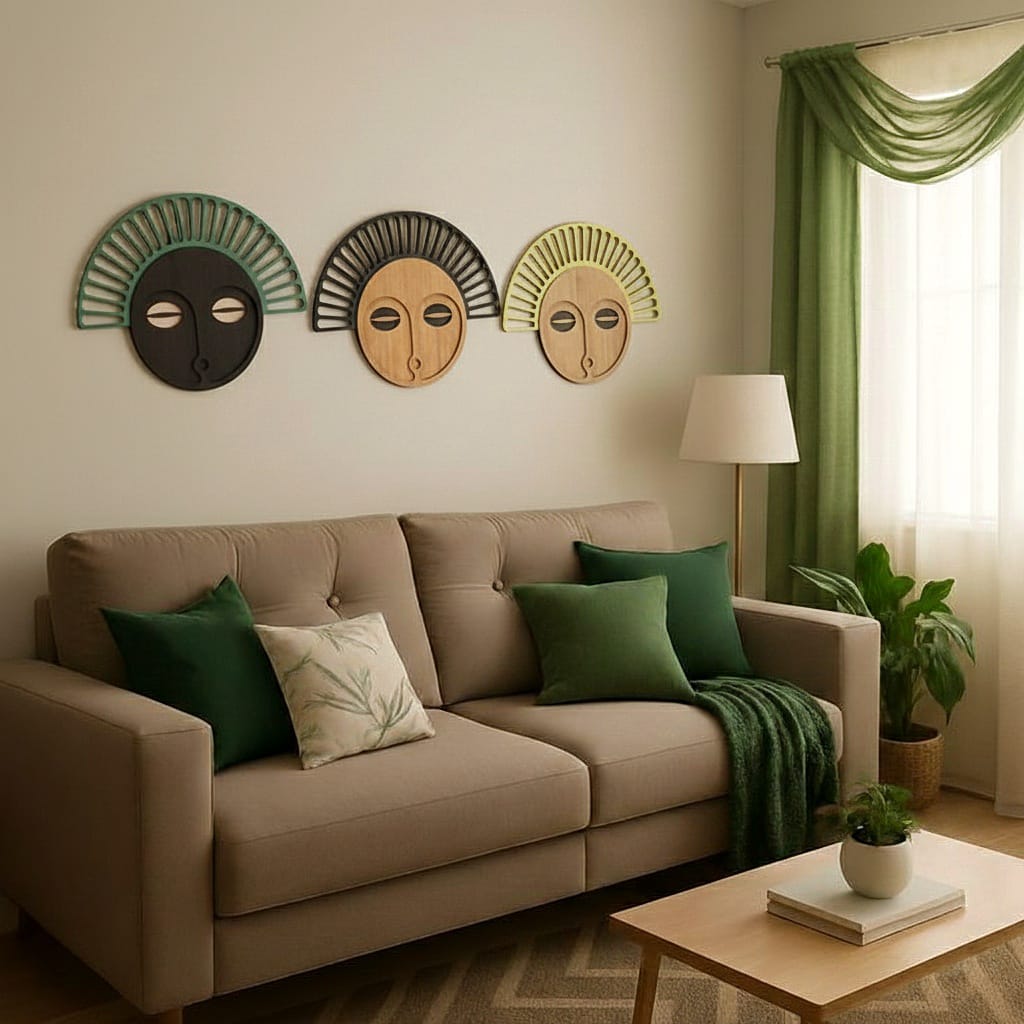 Pack décoratif 3 masques tendance