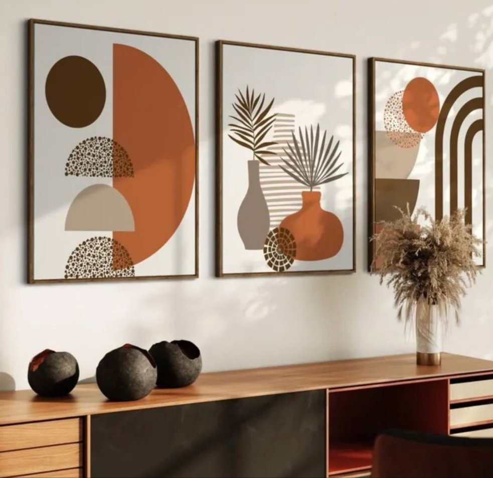 Ensemble de 3 Tableaux Décoration Murale