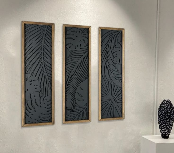 Pack de 3 tableaux modernes 100% BOIS