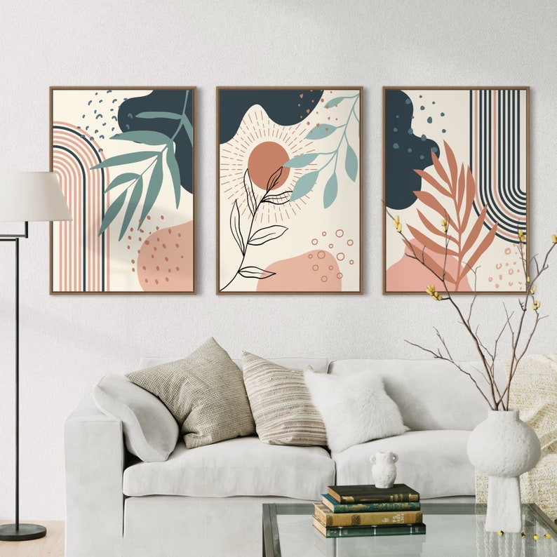 Ensemble de 3 Tableaux Décoration Murale