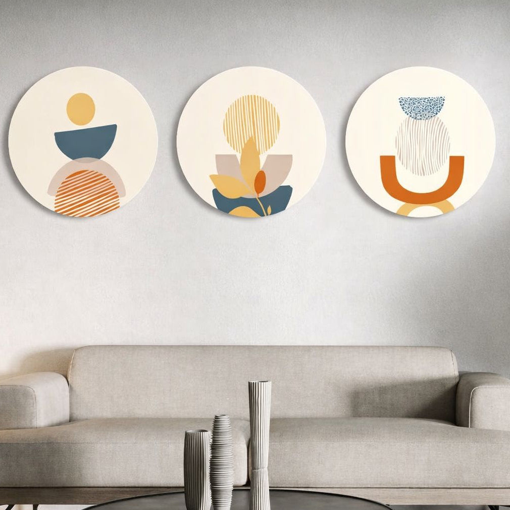 Set de 3 Tableaux Ronds