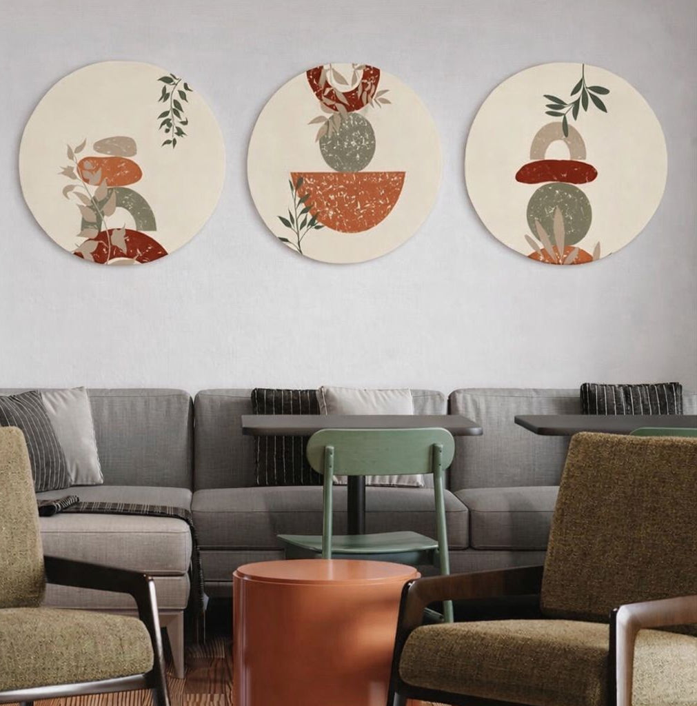 Set de 3 Tableaux Ronds