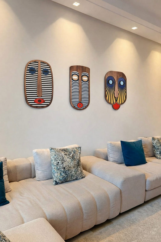 Trio de masques muraux raffinés