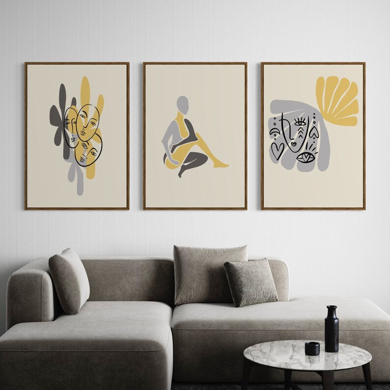 مجموعة من 3 لوحات ماتيس