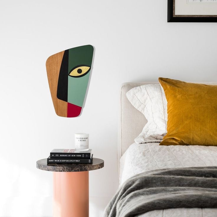 Masque artistique moderne en bois