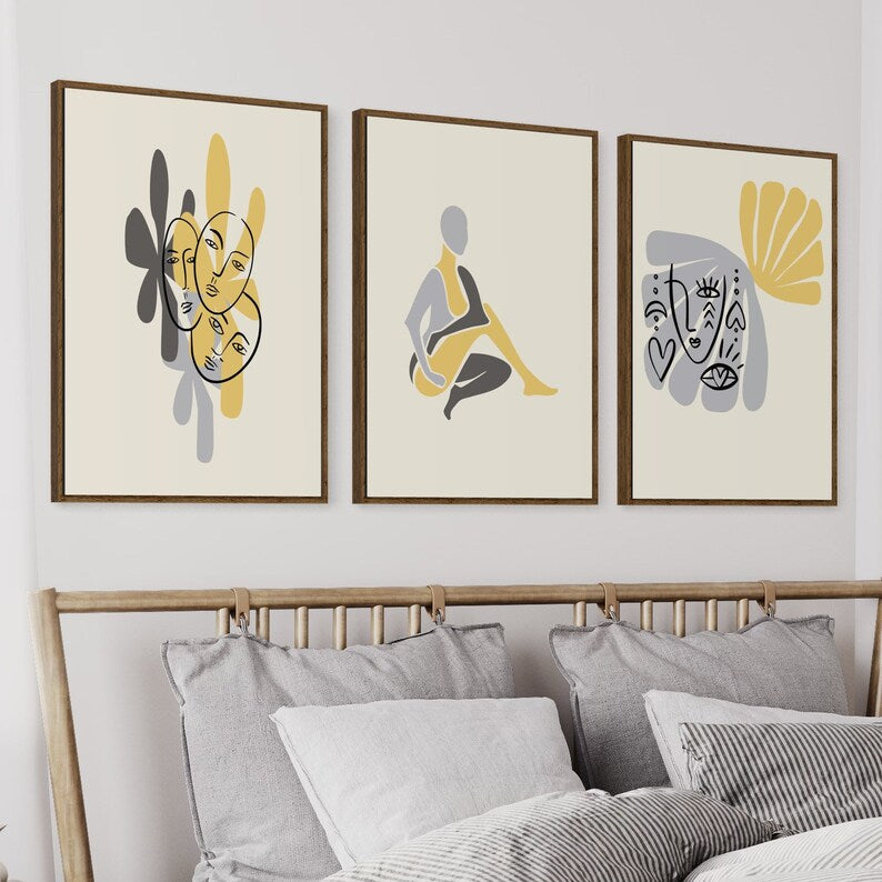 مجموعة من 3 لوحات ماتيس