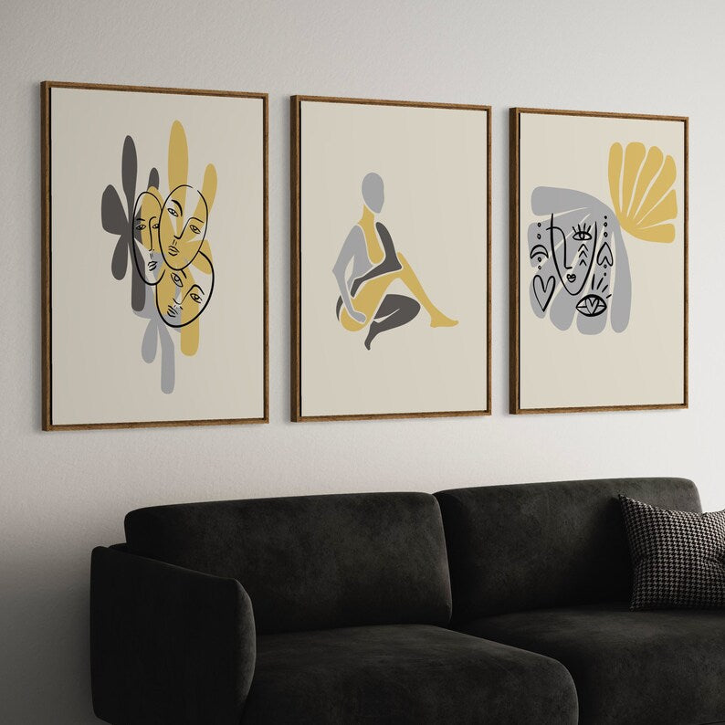 مجموعة من 3 لوحات ماتيس