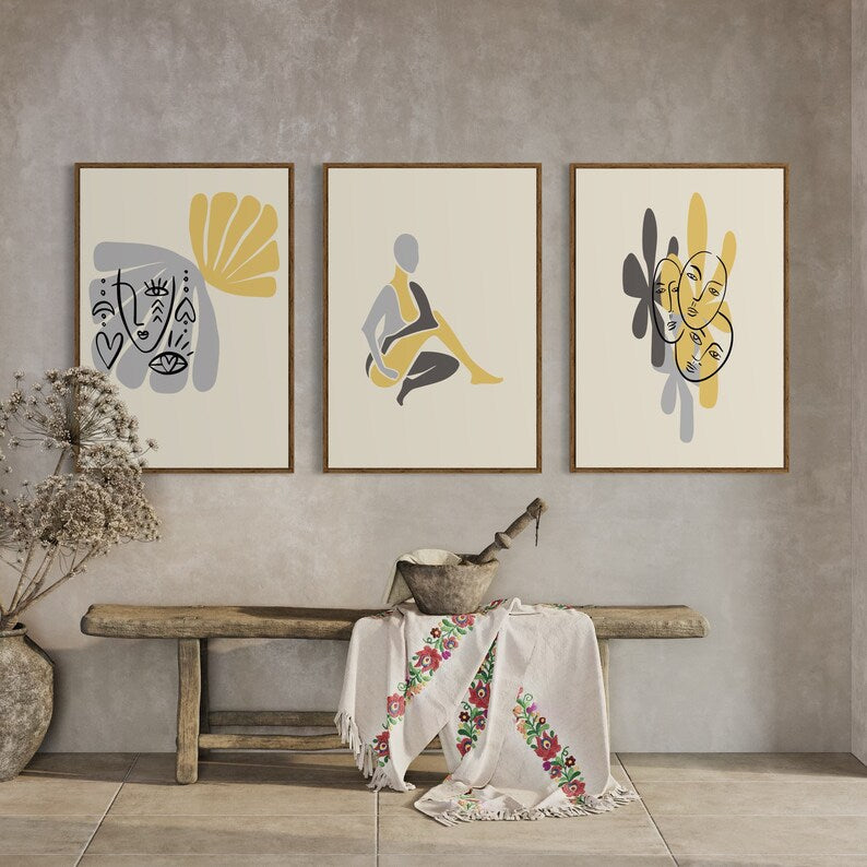 مجموعة من 3 لوحات ماتيس