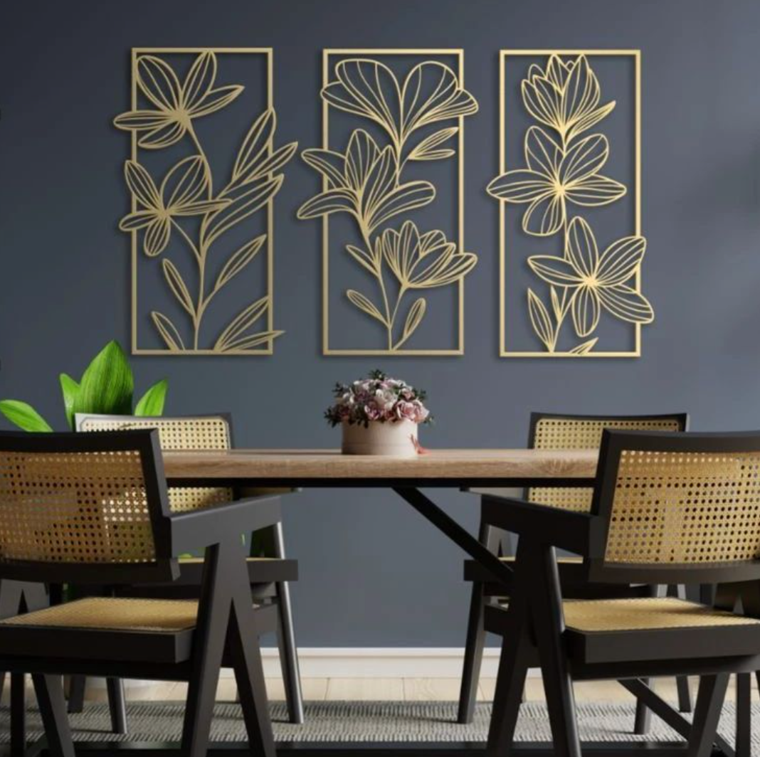 Décoration murale florale