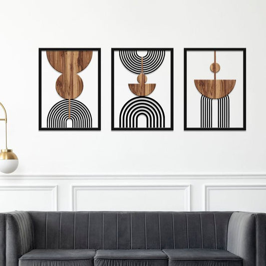 Décoration d'Intérieur en Bois Bohemian Wood Wall Art