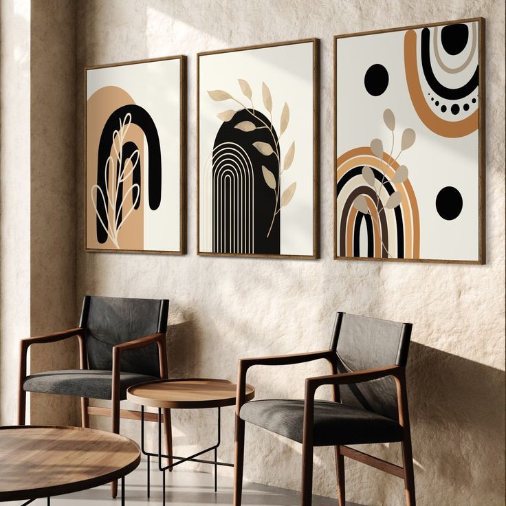 Ensemble de 3 Tableaux Décoration Murale