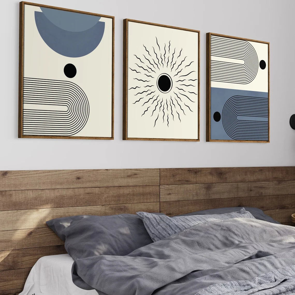 Lot de 3 estampes d'art Mid-Century