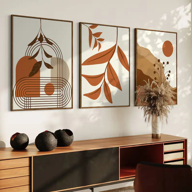 Ensemble de 3 Tableaux Muraux Bohème