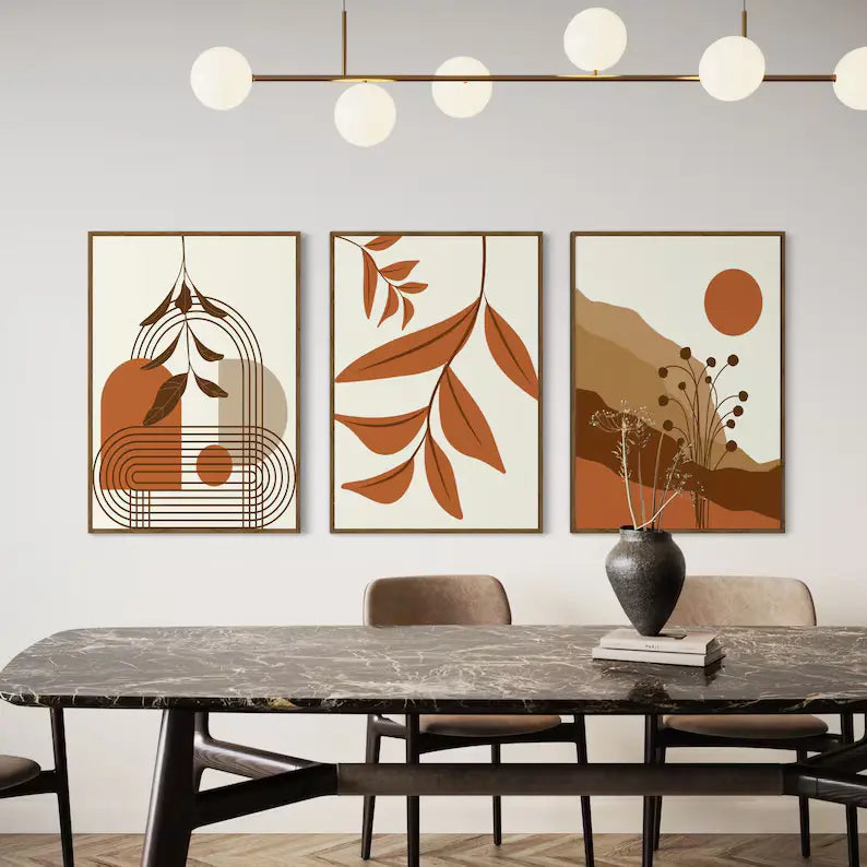 Ensemble de 3 Tableaux Muraux Bohème