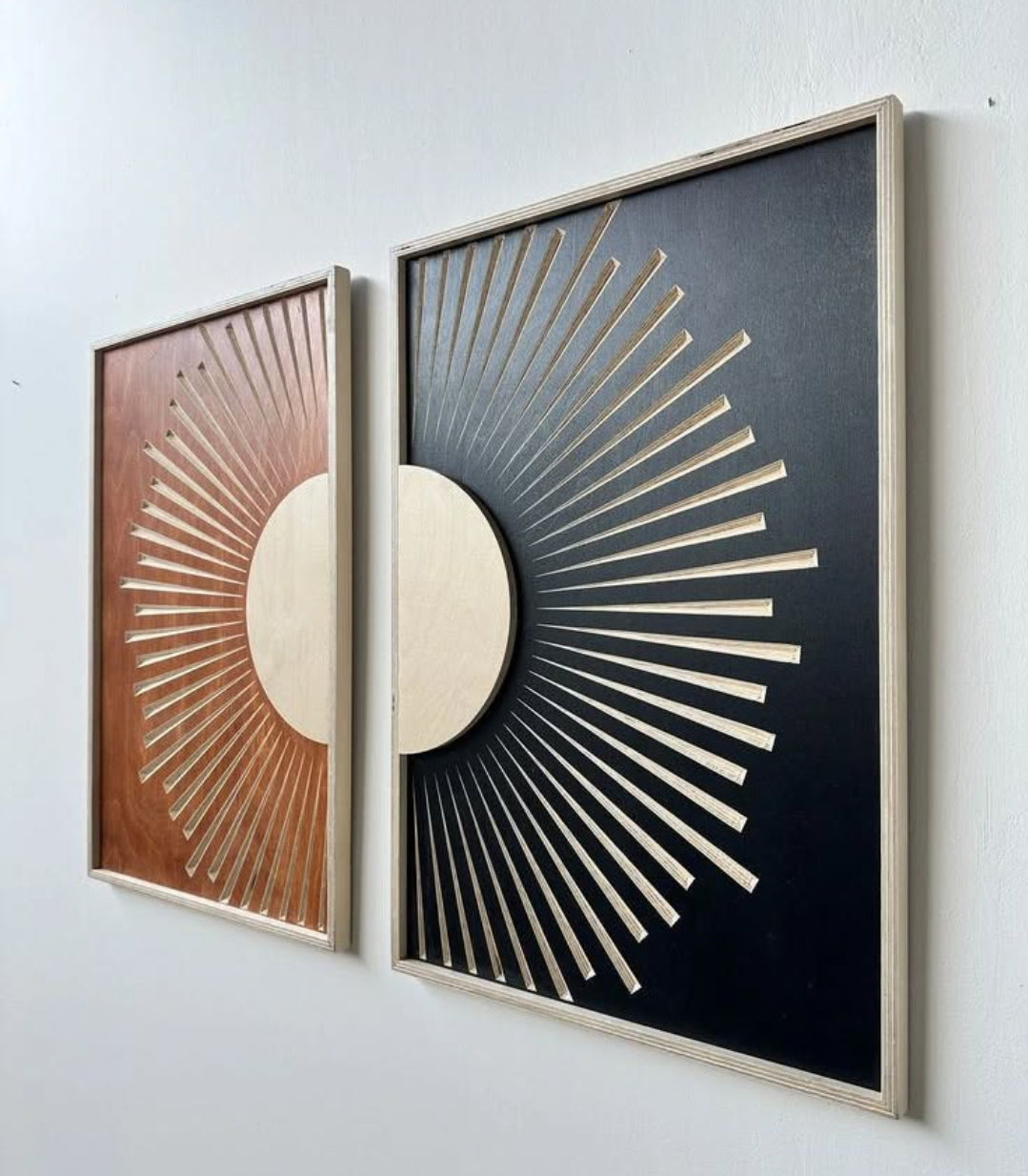 Ensemble d'art mural en bois