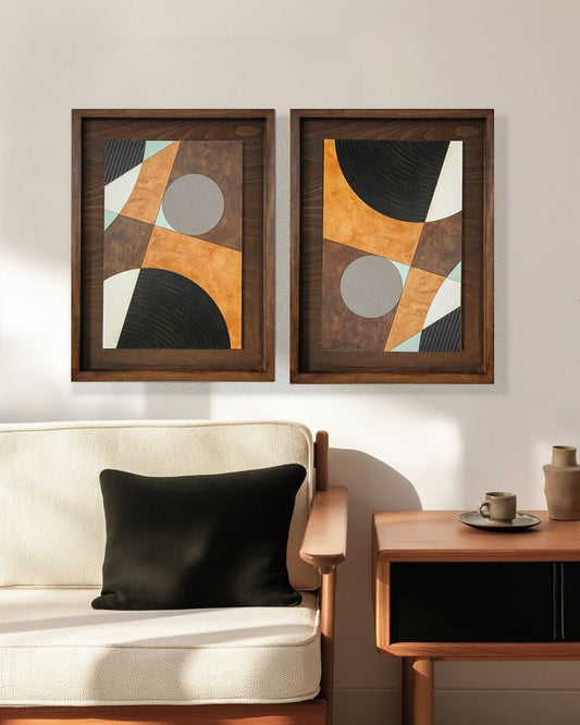 Ensemble d'art mural en bois