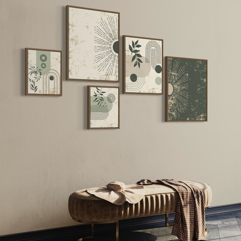 Lot de 5 Tableaux décoration murale