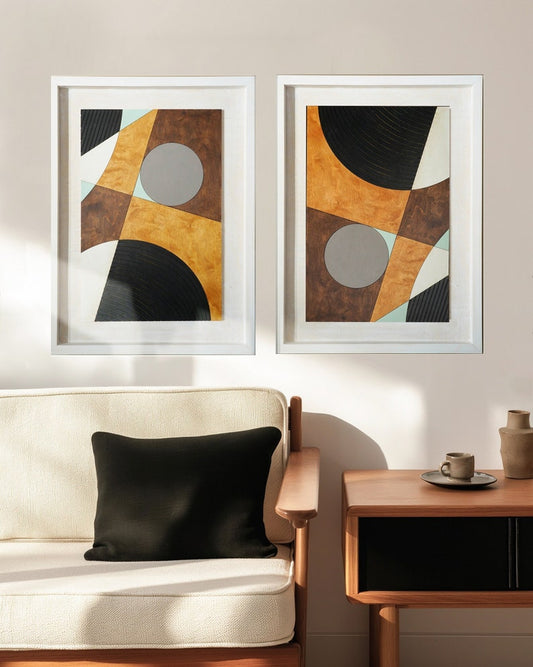 Ensemble d'art mural en bois