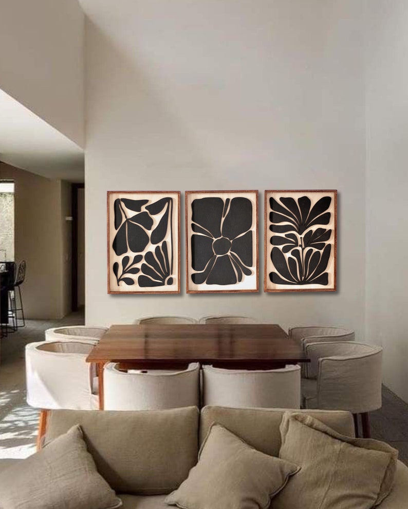 Décoration murale abstraite à fleurs