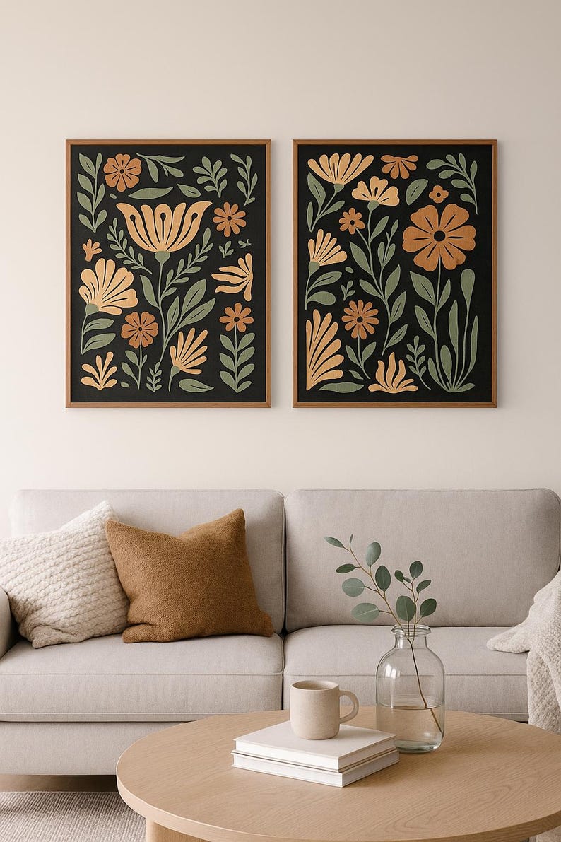 Décoration murale en bois à pétales folkloriques