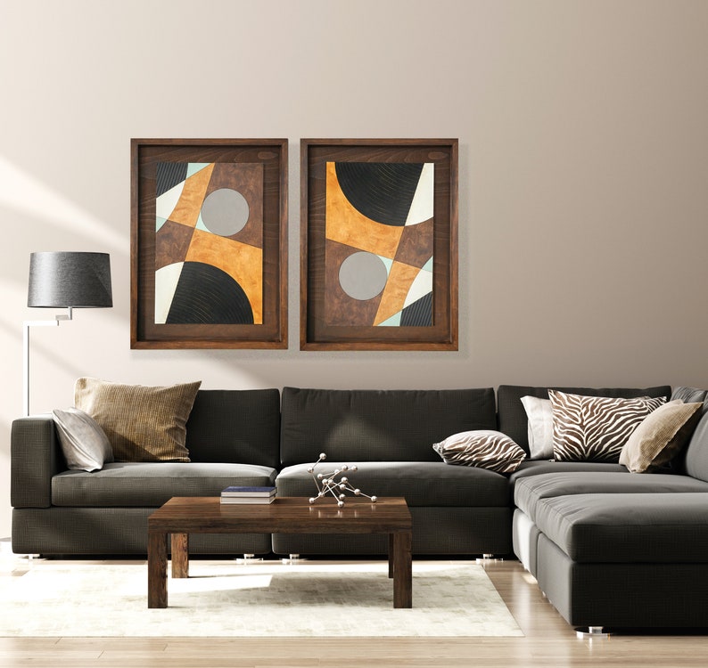 Ensemble d'art mural en bois