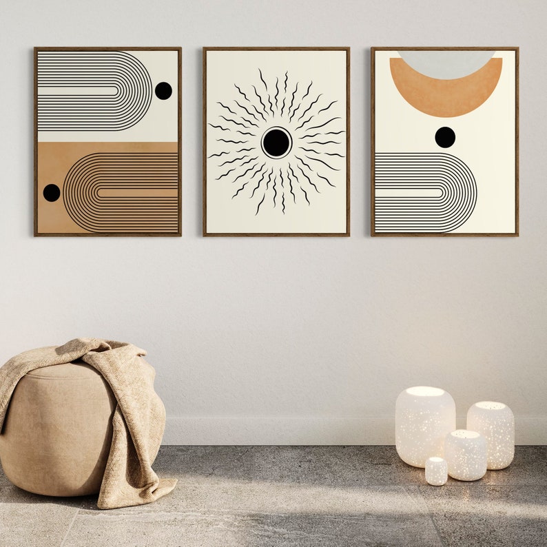 Kit de 3 Tableaux Décoration Murale