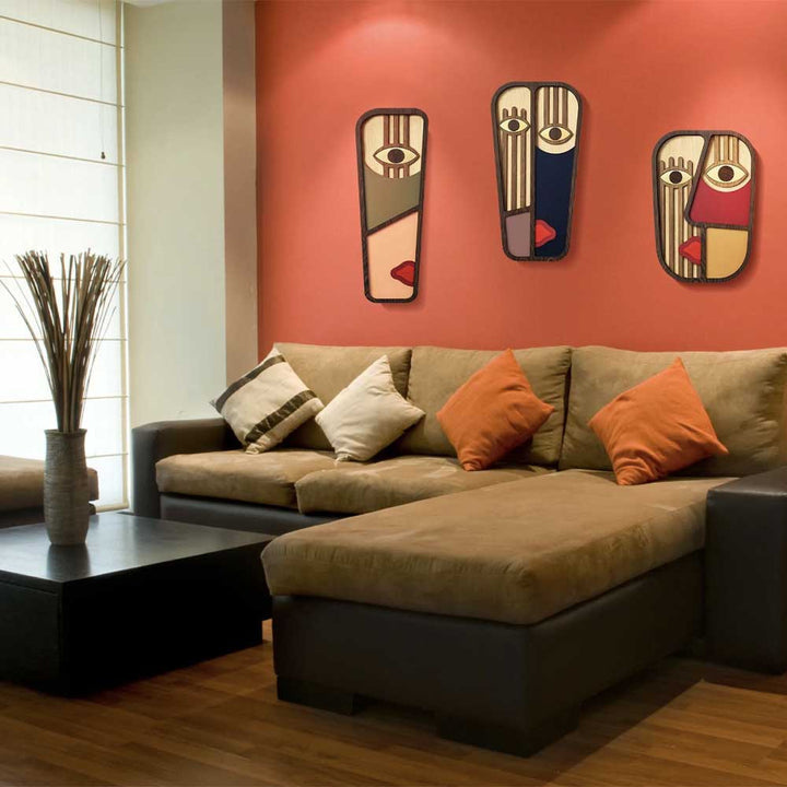 Pack de 3 masques abstraits